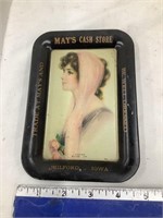 May’s Cash Store, Milford Iowa Tin Litho Tip