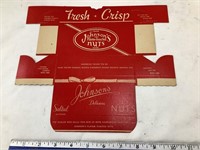 Unused Johnson’s Salted Nuts Cardboard Box, 1/2