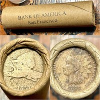 R24 Vintage Bank of America SF Wheat Penny Roll