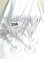 Set of 6 Lenox Swirl Wine Glasses ~ Heavy