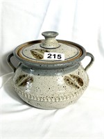 Signed Potter Bean Pot ~ Double Handled