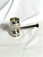 MCM Sterling Silver Double Jigger ~ Engraved