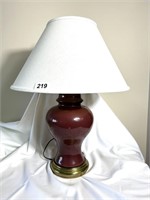 Vintage Brass Base Ginger Jar Style Lamp