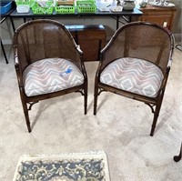 Hollywood Regency Faux Bamboo Chairs