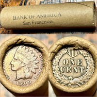 I25 Vintage Bank of America SF Wheat Penny Roll