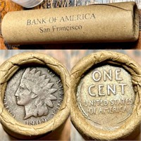 U69 Vintage Bank of America SF Wheat Penny Roll