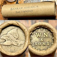P20 Vintage Bank of America SF Wheat Penny Roll