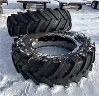 2 Michelin Cribib Radial 520/85r38 Tractor Tires