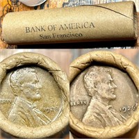 R50 Vintage Bank of America SF Wheat Penny Roll