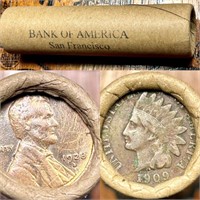 T5 Vintage Bank of America SF Wheat Penny Roll