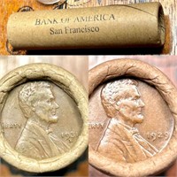 K6 Vintage Bank of America SF Wheat Penny Roll