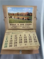 1956 Daily & Son Feeds Fremont Calendar