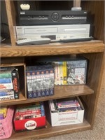 VCR / DVD Player, VHS Movies, Clock