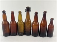 Antique Amber Brewery Bottles, Berghoff