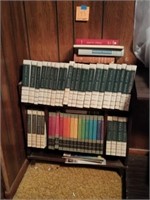 Vintage Bookshelf w/ Encyclopedias
