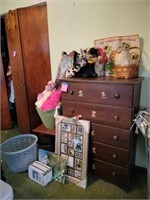 Chest of Drawers, Photo Albums & Frame