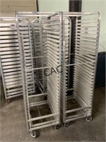 Lot of 2 Channel AXD570 Sheet Pan Rack