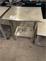 30" Stainless Steel 2 Tiered Table