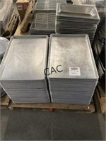 Pallet Lot of Stainless Steel Trays