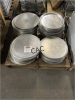 Pallet Lot of Stainless Steel Pizza Trays