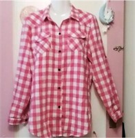 Zeagoo Flannel pink plaid shirt