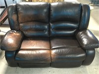 Leather Reclining Loveseat - See Desc