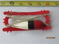 Vintage Wooden Fishing Bobber Hand Line Winder