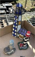 Lot - (4) Lighthouse Figurines & Lamps