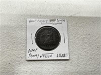 1823 Nova Scotia canadian 1/2 penny