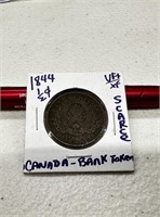1842 Canadian 1/2 penny token