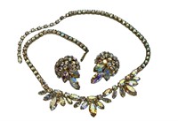 17" Sherman Aurora Borealis Necklace/Earrings