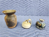 3 pcs assorted pottery