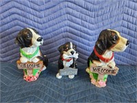 6 assorted resin dog theme welcome decor