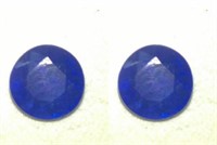 Natural Royal Blue Burma Sapphire Pair 5.25 cts