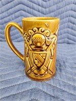 Vintage 5.5-in coat of arms beer stein, made in