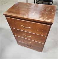 Wood Dresser with 4 Drawers - measures 25in L x