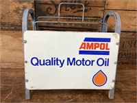 Original Ampol Oil Rack & Sign