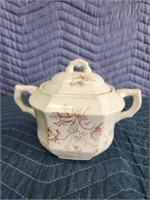 Vintage Stone China sugar bowl with lid