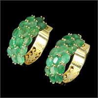 Natural Columbian Emerald Earrings