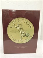 Partially Filled Citation Stamp Album - 5in