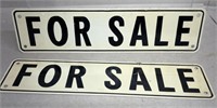 Metal for sale signs, NOS