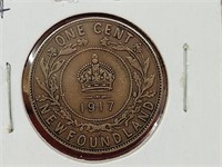 1917 VG-08 Newfoundland 1 Cent Coin