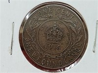 1919 VG-08 Newfoundland 1 Cent Coin