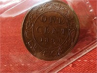 Certified 1 Cent 1894 Brown MS-60 ICCS:XLQ 752