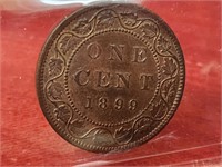 Certified 1 Cent 1899 Brown MS-60 ICCS:XLQ 225