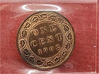 Certified 1 Cent 1902 Red and Brown MS-62