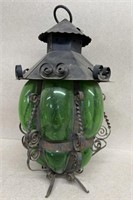 Lantern with green globe
