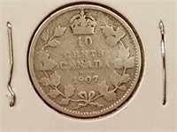 1907 Canada 10 Cent Coin G-04