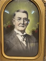Colorized frame portrait of man