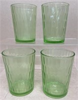 Juice, glasses, green depression